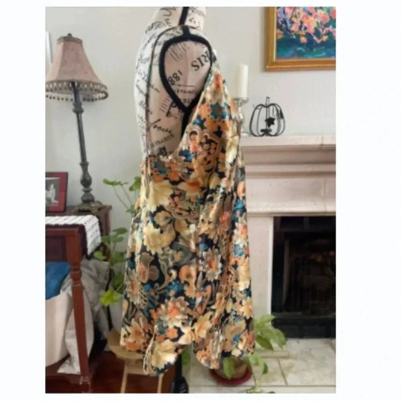VTG 1980's Inner Most Night Gown Robe Set Floral Satin Silky Romantic Cottagcore - Picture 7 of 16